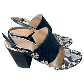 Tory Burch Sandalen aus schwarzem Leder