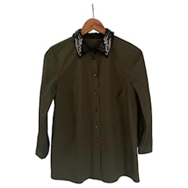 Camicia Prada in cotone kaki