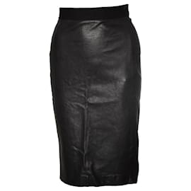 DKNY, Bleistift-Stretchrock mit Leder - Dkny