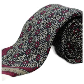 Valentino Garavani Corbata Gris con Diseños de Círculos