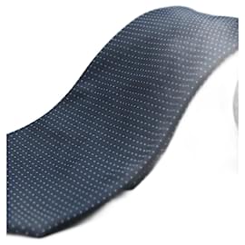 Autre Marque Corbata Negra con Puntos Blancos