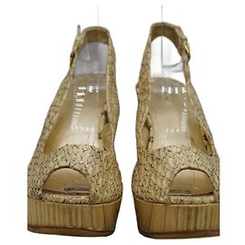 Zeppe Miu Miu in pelle di pitone verde