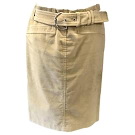 Falda de terciopelo de algodón beige Purificación Garcia - Autre Marque