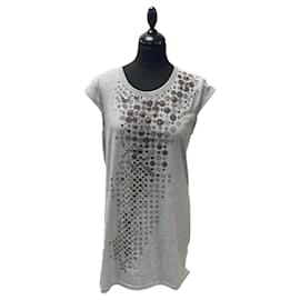 Camiseta Gris con Diseño Central - Barbara Bui