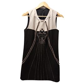 Autre Marque Robe Blanco et Negro
