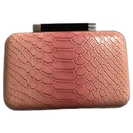 Diane Von Furstenberg Clutch aus Leder Rosa