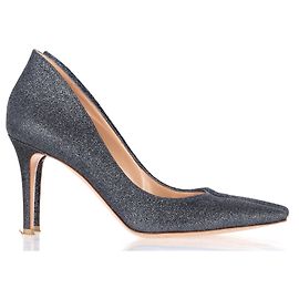 Gianvito Rossi Ellipsis  85 Pumps in Marineblau-Glitzer