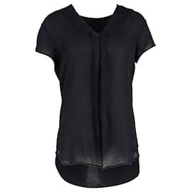 Blusa con scollo a V Lanvin in sintetico Nero