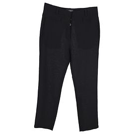 Ann Demeulemeester Straight Leg Pants aus schwarzer Wolle