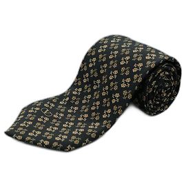 Valentino Garavani Corbata Negra con Flores