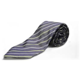 Corbata Azul a Rayas Verdes y Azules - Autre Marque