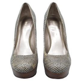 Nine West Tacones de Cuero con effetto Serpiente