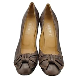 Tacones de Cuero Marrón - Loewe