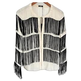 Autre Marque Blusa A.M.G. de seda blanca