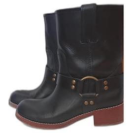 Botas Biker Marc Jacobs de cuero negro