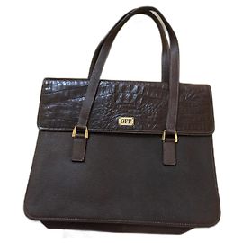 Borsa a spalla Gianfranco Ferré Marrone Scuro Pelle