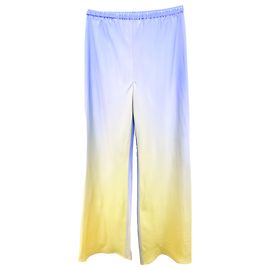 Pantaloni a gamba larga sfumati Cult Gaia Stacie in poliestere blu