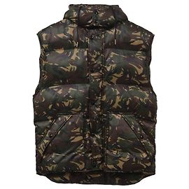 Céline Celine Camouflage Quilted Vest in Green Nylon