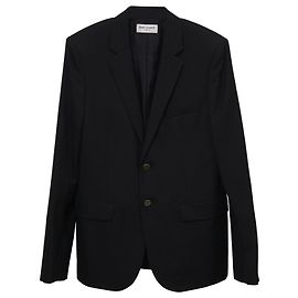Blazer monopetto Saint Laurent in lana nera