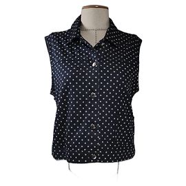Escada Sport Colete de bolinhas azul bege