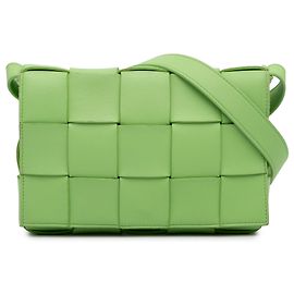 Bottega Veneta Green Nappa Intrecciato Cassette Crossbody
