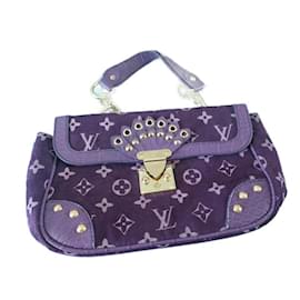 Borsa a mano Louis Vuitton Irvine in pelle e velluto viola