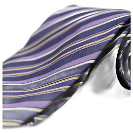 Roberto Verino Corbata Morada a Rayas Azules y Verdes