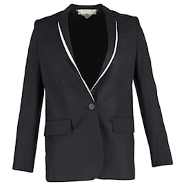 Stella Mc Cartney Blazer con ribetes en contraste de lana negra de Stella McCartney