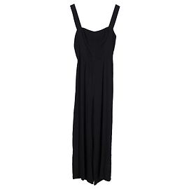 Mono Reformation Escote Cuadrado en Viscosa Negra