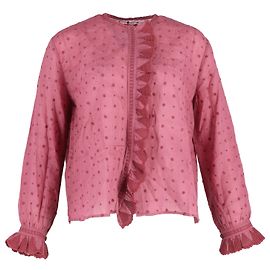Blusa Isabel Marant de bolinhas em algodão rosa