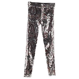 Pantalón Isabel Marant Odizo de lentejuelas en poliéster plateado