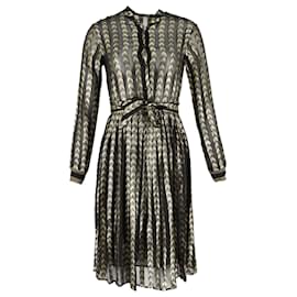 Autre Marque Vestido camisero metalizado Dodo Bar Or Soraya de viscosa negra