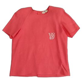 Valentino Garavani Camisa de linho laranja Valentino