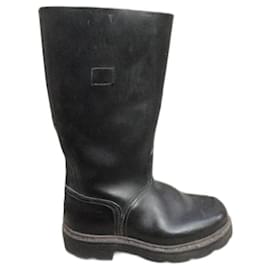 Stivali da pompiere Paraboot in pelle nera