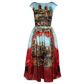 Vestido de seda Dolce & Gabbana multicolor