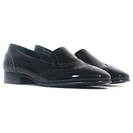 CHANEL - Schwarze Lackleder Slipper (Größe 39) - Chanel