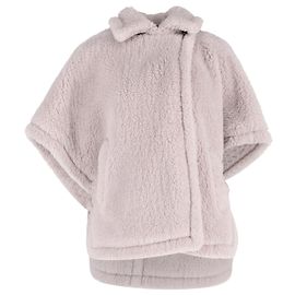 Max Mara Mantella Tebe Teddy in Lana Grigio Chiaro