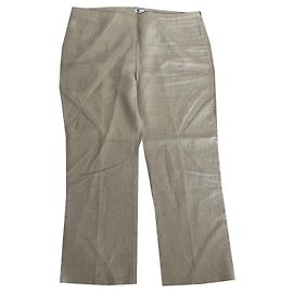 Pantalón ancho Persona de lino beige Marina Rinaldi