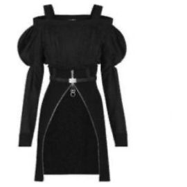 Vestido de seda negro Louis Vuitton Talla S