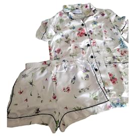 Pigiamino Christian Dior in seta bianco