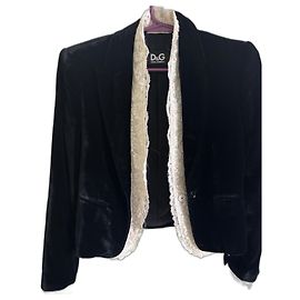 Dolce & Gabbana Jacke Schwarz Viskose