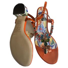 Sandalias Dolce & Gabbana de piel naranja