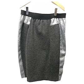 Falda Atos Lombardini Gris Oscuro Viscosa con Lentejuelas - Autre Marque