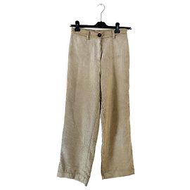 Sessun Hose aus Baumwolle und Leinen Beige Größe 38