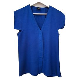 Top Jean Paul Gaultier Azul de Viscosa