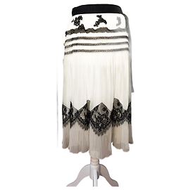 Falda de verano La Perla con encaje negro