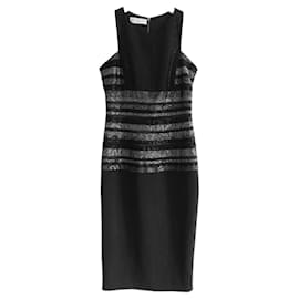 Amanda Wakeley Perlenbesetztes schwarzes Etuikleid
