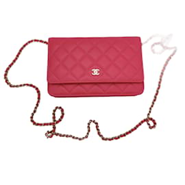 Chanel Wallet on Chain in pelle d'agnello rosa