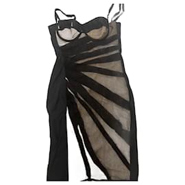 Dolce & Gabbana Kleid aus Seide Schwarz