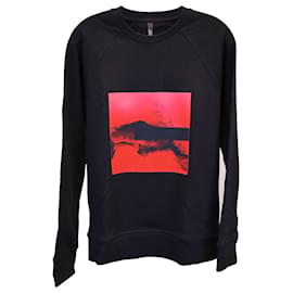 Maglione stampato Neil Barrett in cotone nero